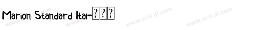Marion Standard Ital字体转换